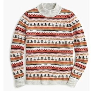 NWOT JCrew Mockneck Fair Isle sweater. Size Medium.